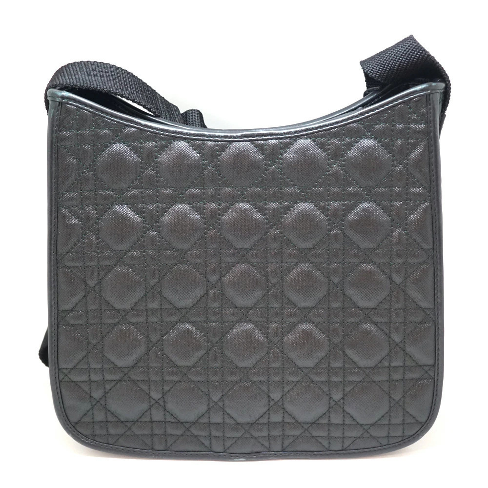 Christian Dior Cannage Shoulder Bag Leather Black - Picture 2 of 9